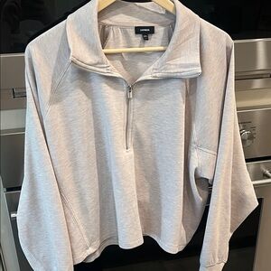 EXPRESS: Quarter Zip Collared Sweatshirt